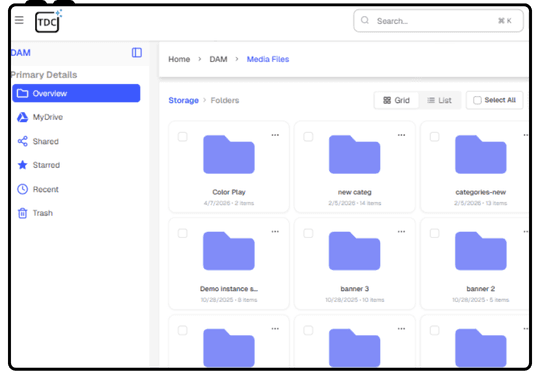 Centralized Digital Asset Management (DAM)