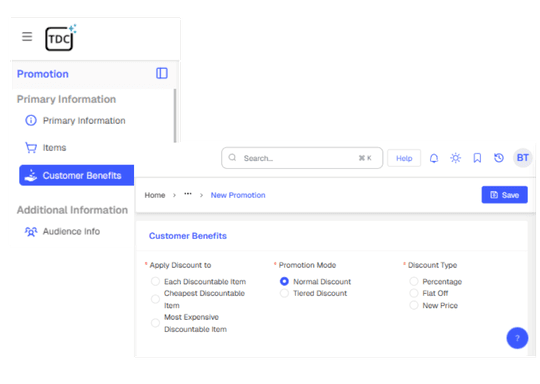 Promotion Types and Discount Flexibility