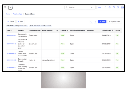 Streamlined Customer Support