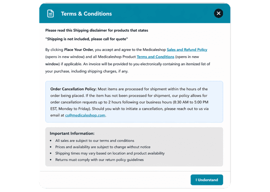 Configurable Checkout Terms & Conditions