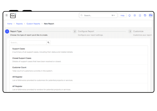 Custom Reporting