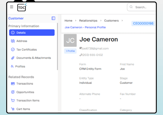 Simplified Customer Info Updates