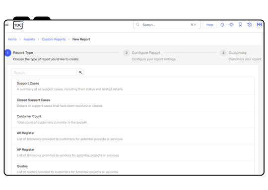 Standard & Custom Reports